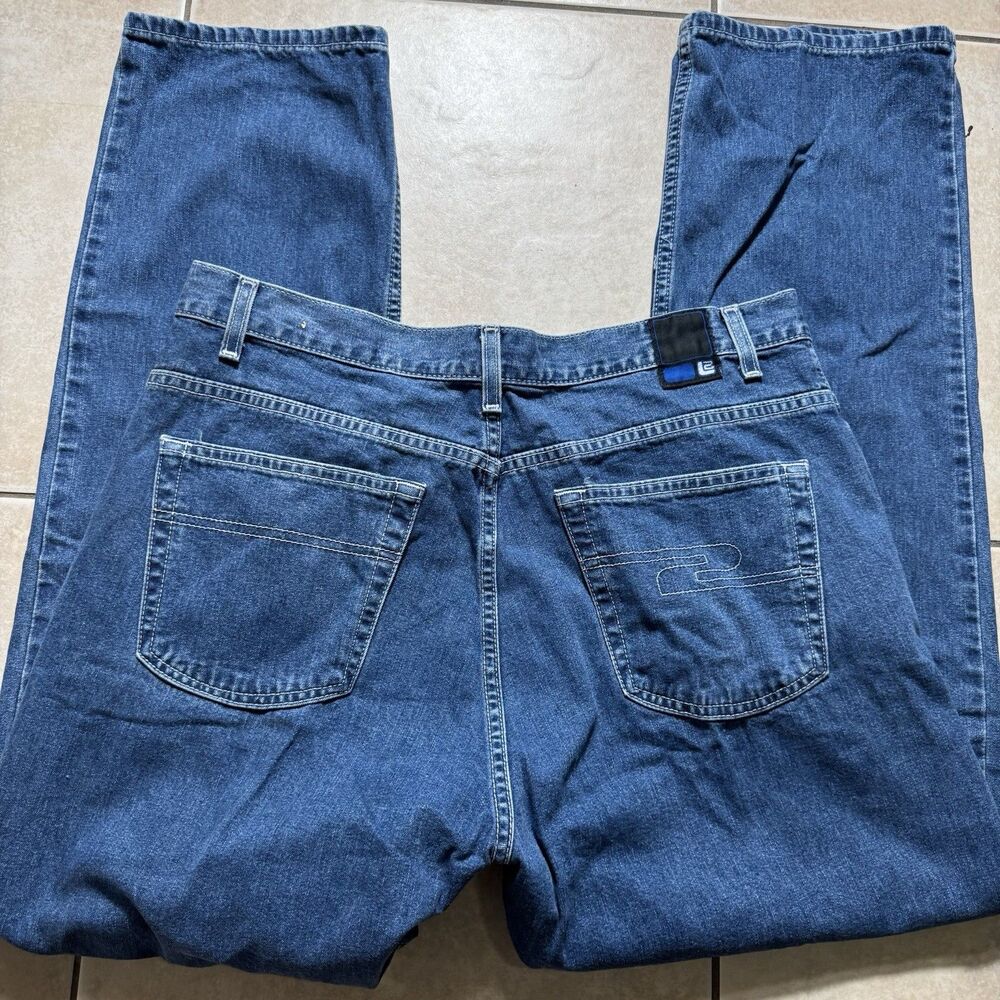 VTG 90s Levis L2 Baggy Fit Jean 36x32 Blue Denim Wide Leg Skate Rave Relaxed Fit
